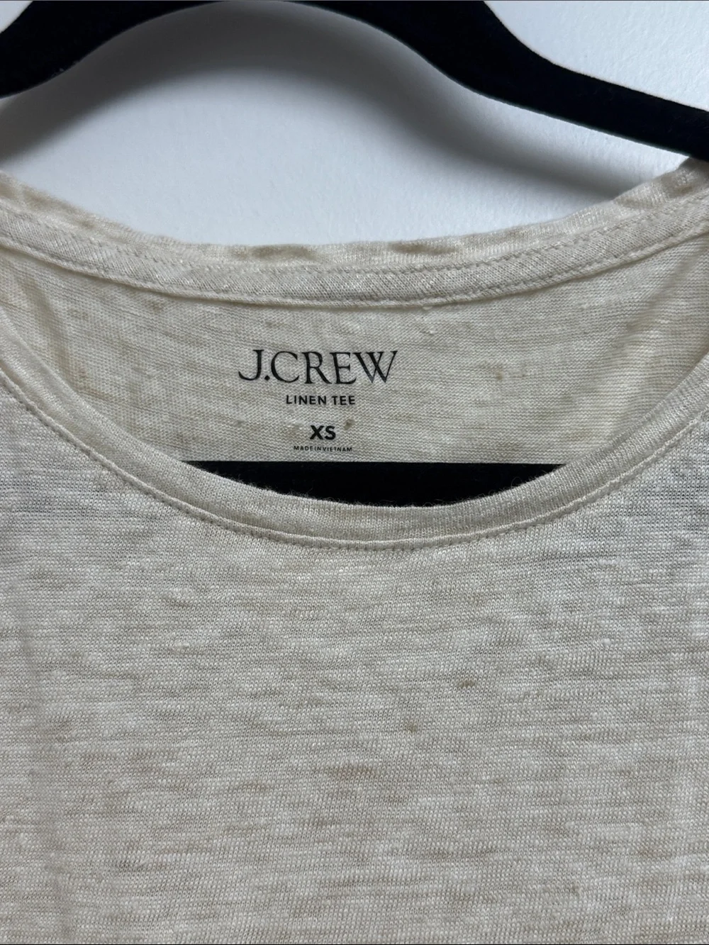 J. Crew 100% Linen Tee Shirt Bundle Cream and Striped Breathable Casual Coastal